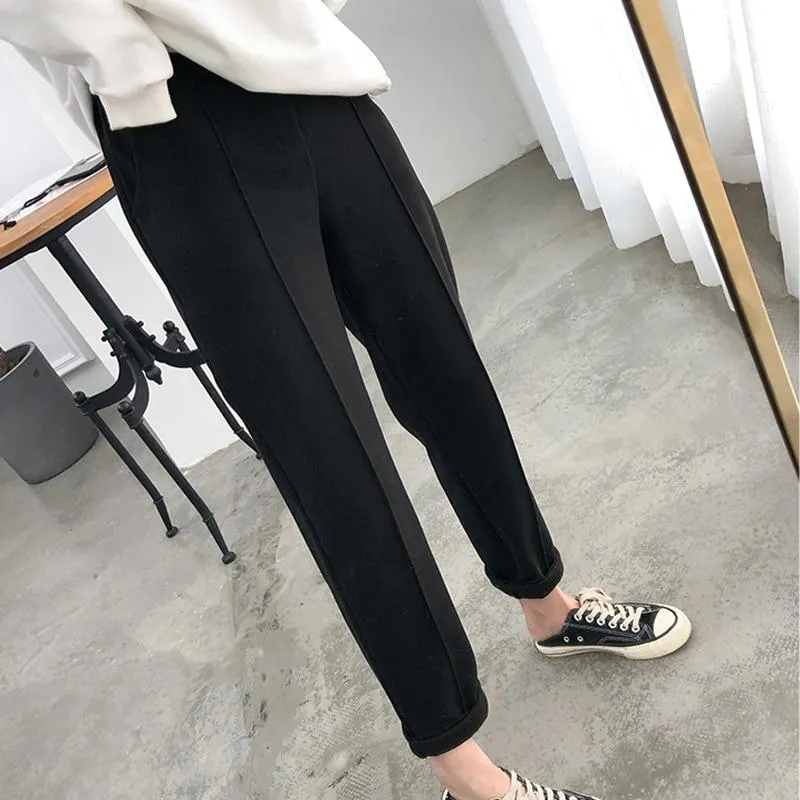 Thicken Pencil Wool Pants OL Style