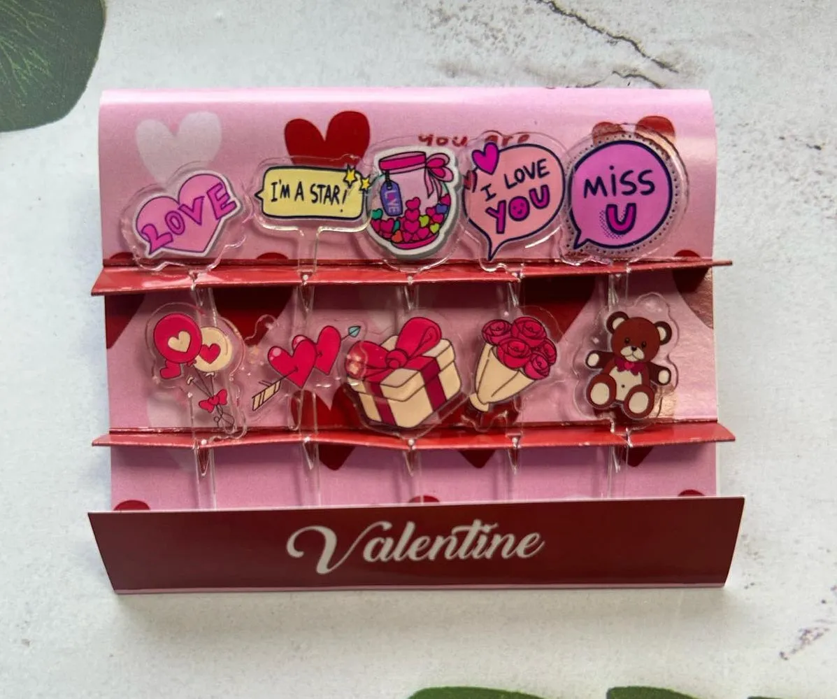 Valentine Acrylic Food Pick