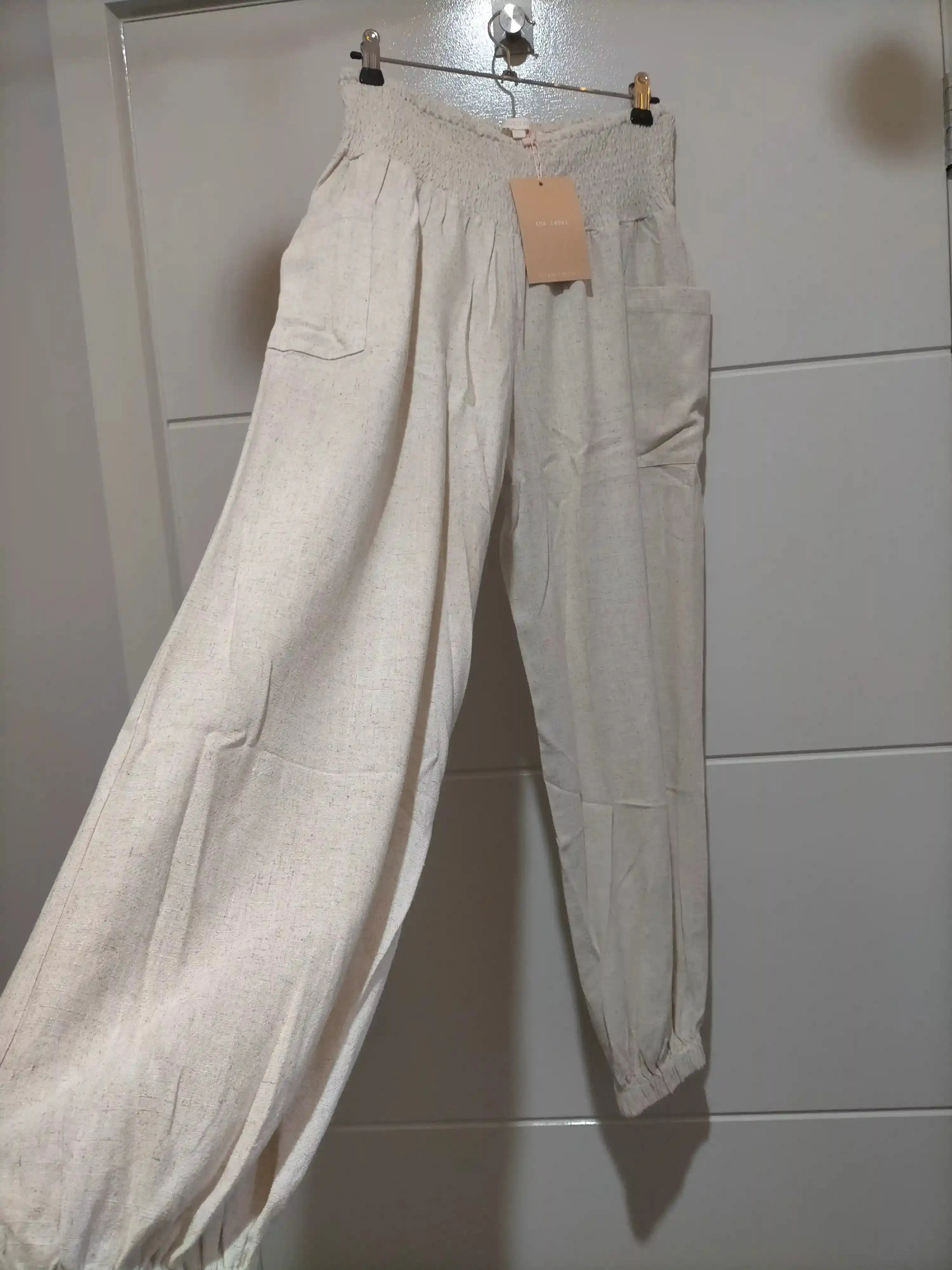 Weekend Linen Harem Pants - Natural