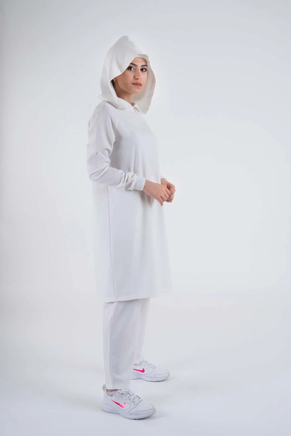 White HOODED Sport Suit