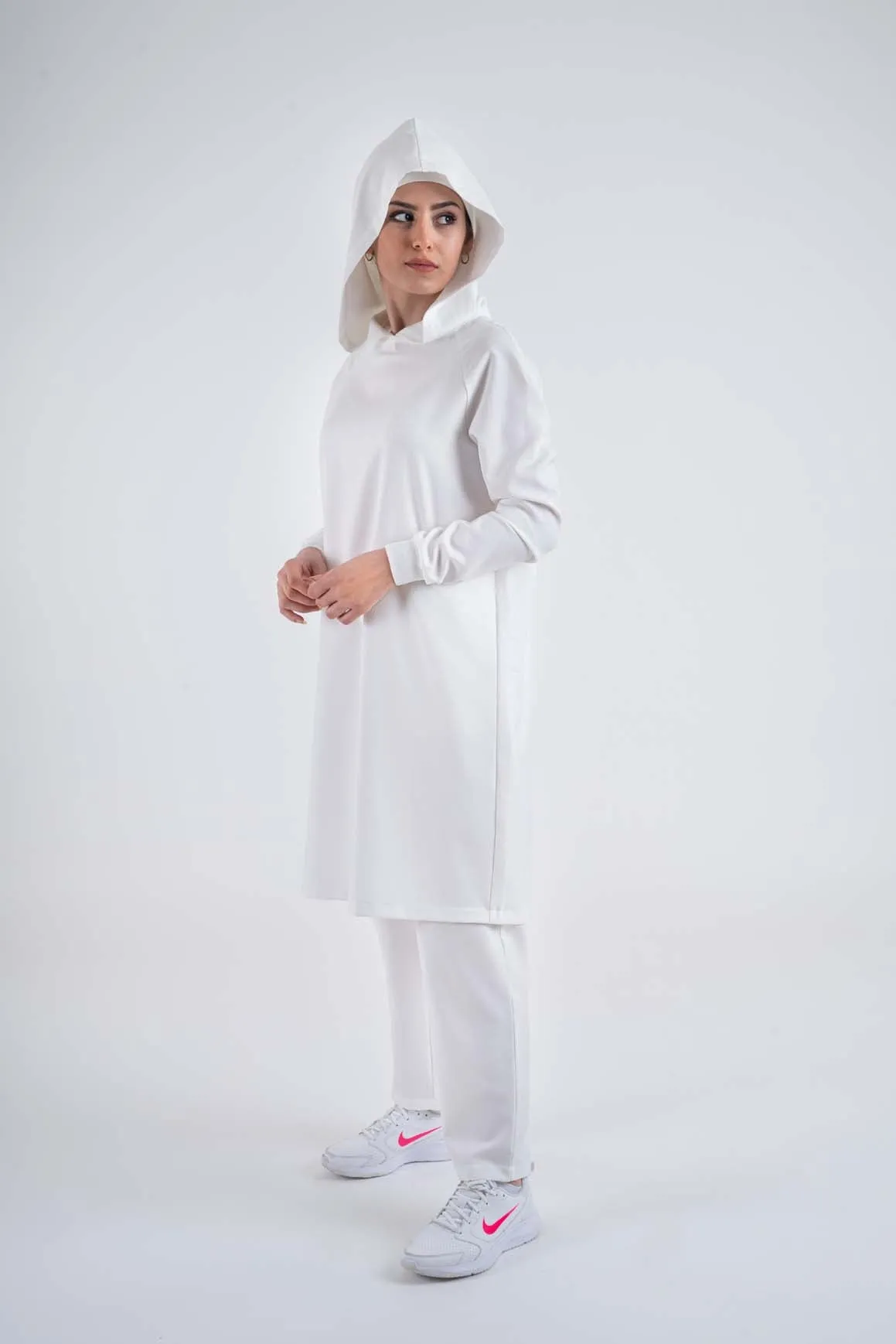 White HOODED Sport Suit